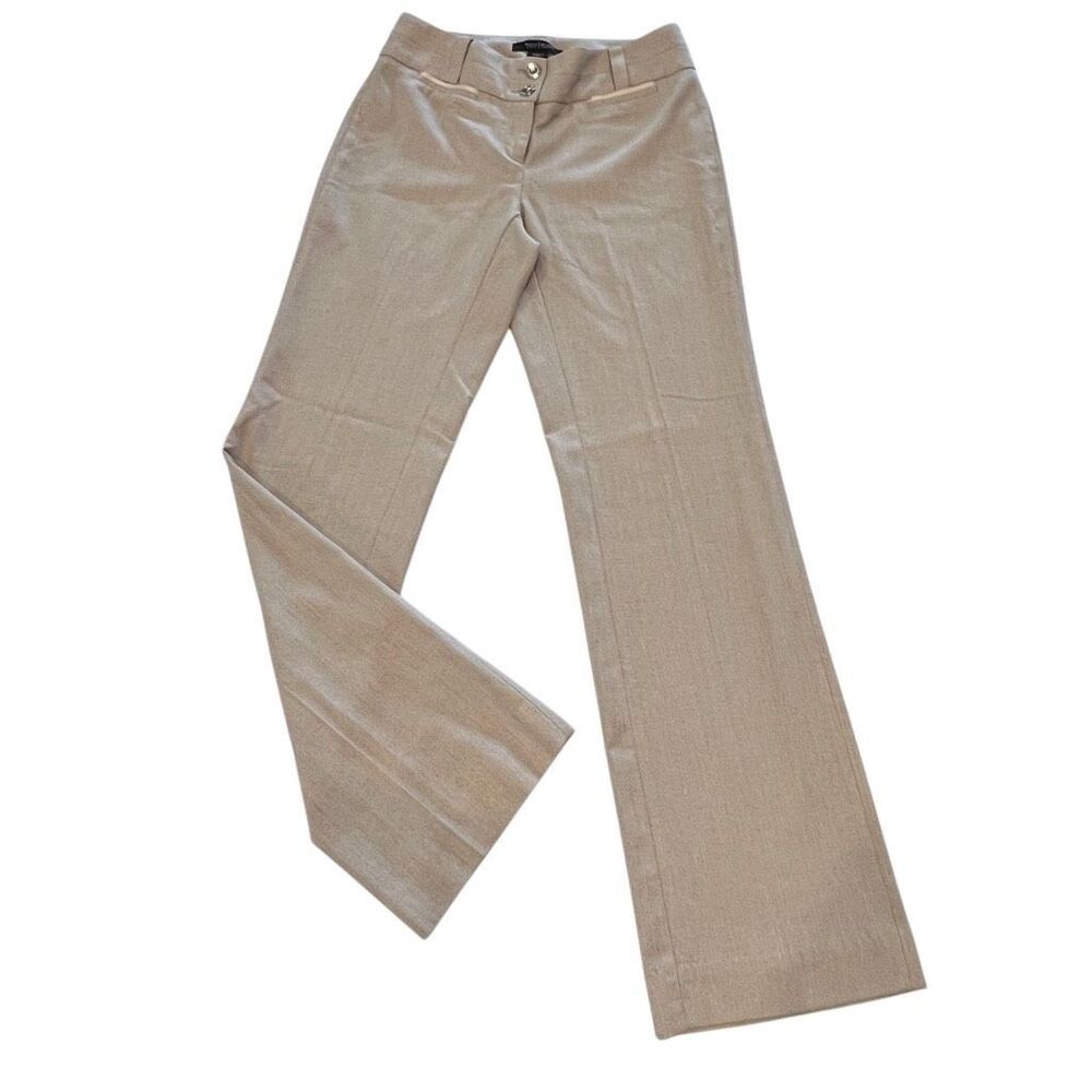 White House Black Market Women's Legacy Boot Leg Dress Pants Beige Size 0